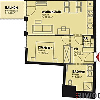 Grundrissplan TOP 56