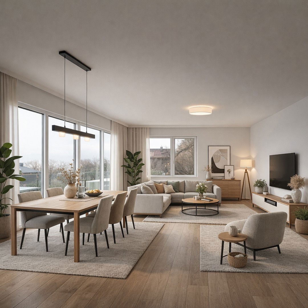 Wohn-Essbereich - KI generiert