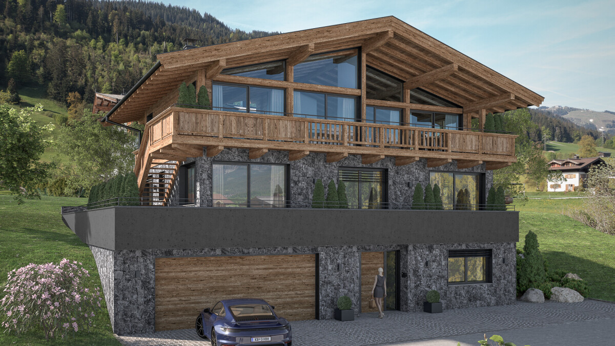 KITZIMMO-Neubau-Luxusvilla mit Kaiserblick in Toplage kaufen - Immobilien Going.