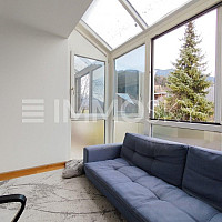 Verglaster Balkon