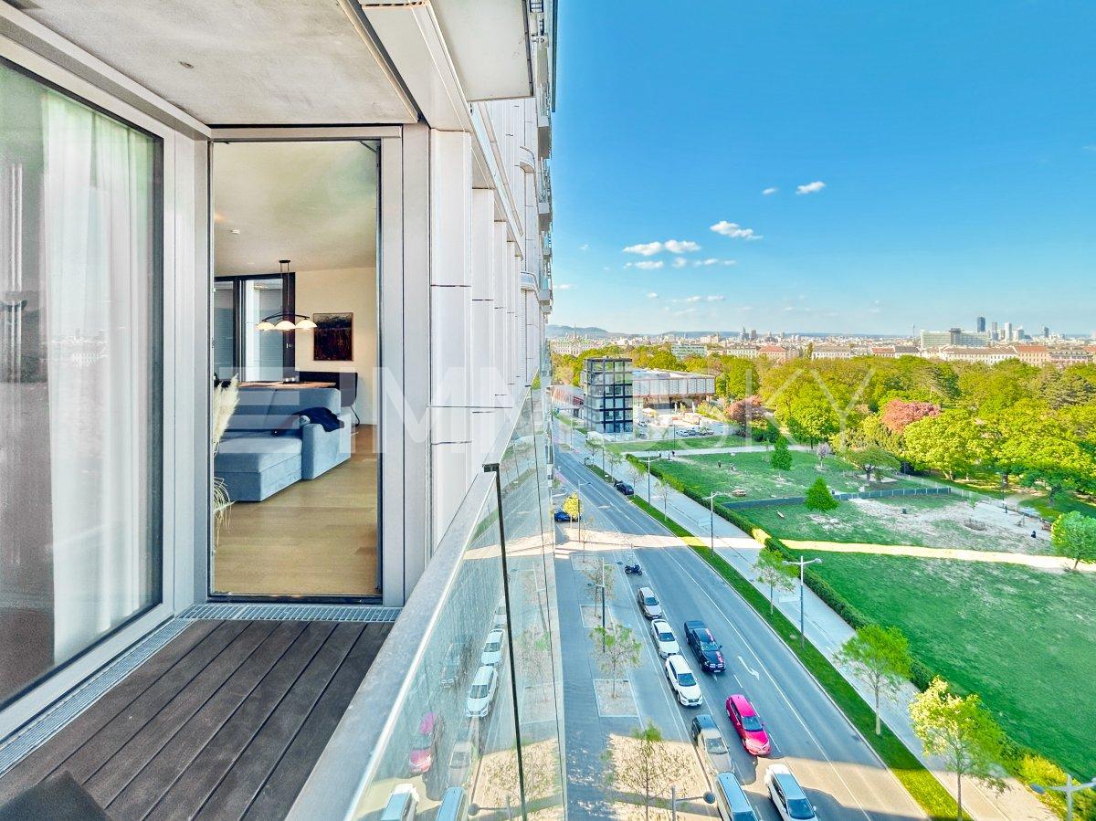 City und Schweizergarten im Blick