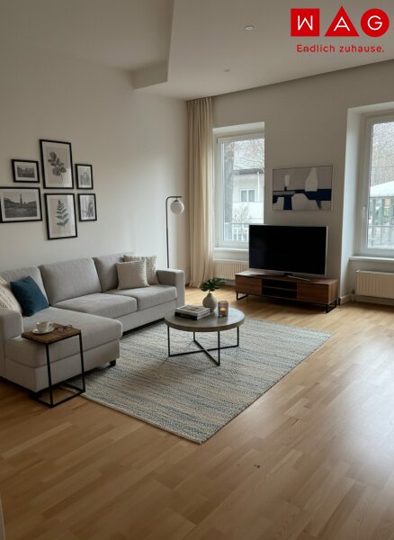 KI generiertes Wohnzimmer