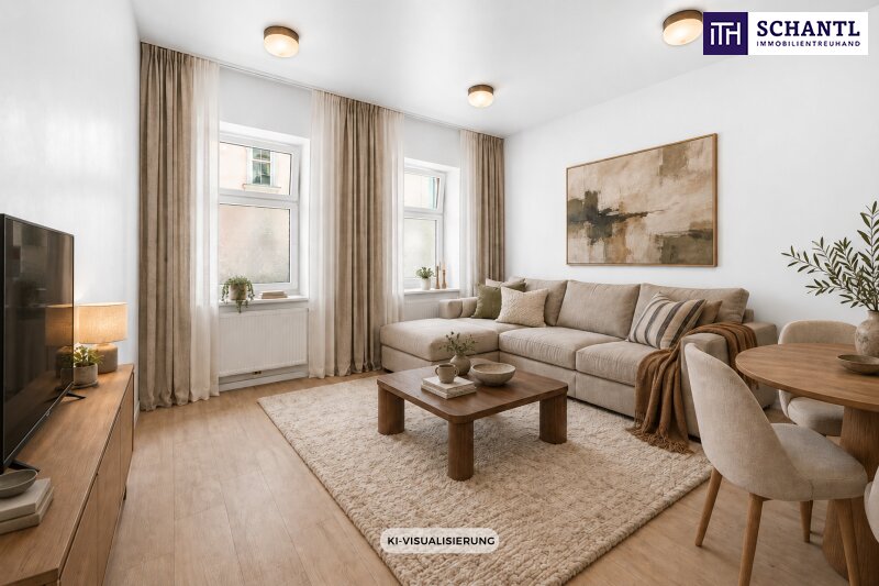 Wohnzimmer, KI Visualisierung
