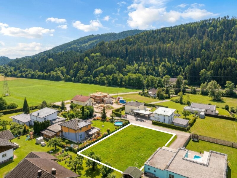 Schöner 1.043m² flacher, sonniger und ruhiger Baugrund in Magdalensberg am Waldblick
