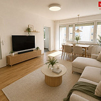 Wohnzimmer mit KI eingerichtet - Beispiel