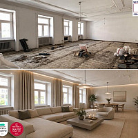 Wohnzimmer (Aktueller Zustand/Visualisierung)