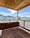 Verglaster Balkon