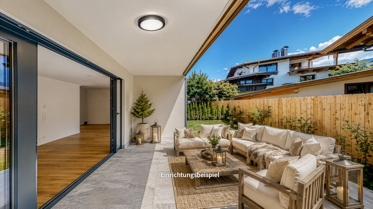 KITZIMMO-Neubau-Gartenwohnung kaufen - Immobilien Fieberbrunn Tirol.