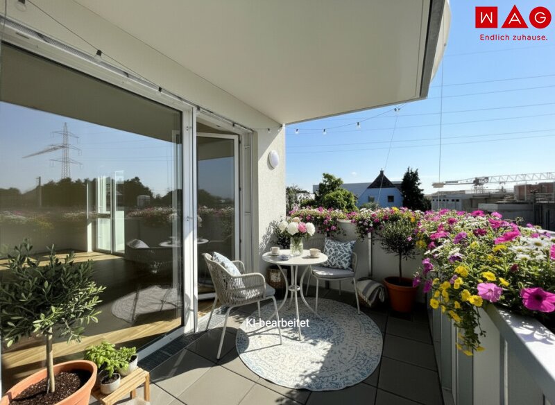 Möblierungsvorschlag Balkon KI generiert